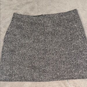 Elegant Black and White Tweed Skirt